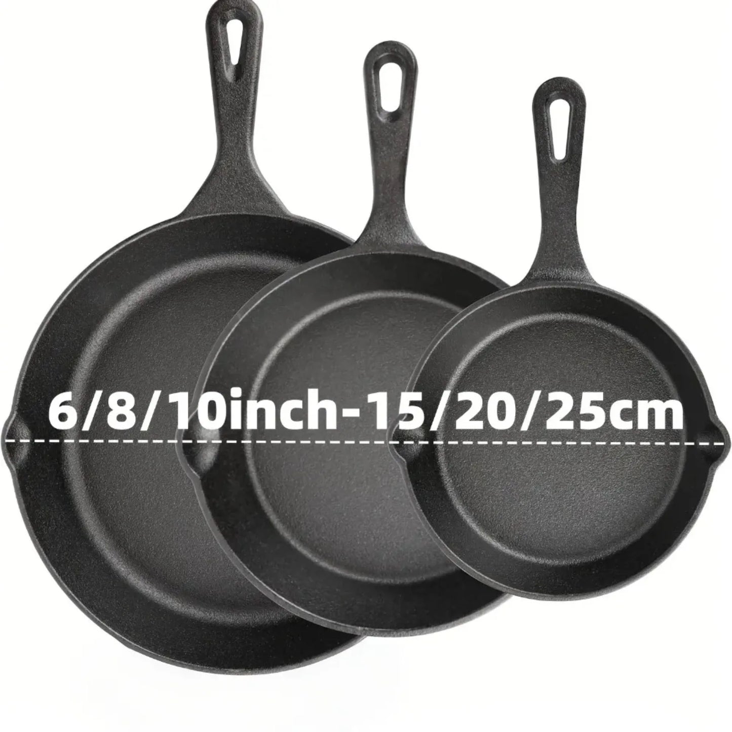 3pc Cast Iron Skillet Set