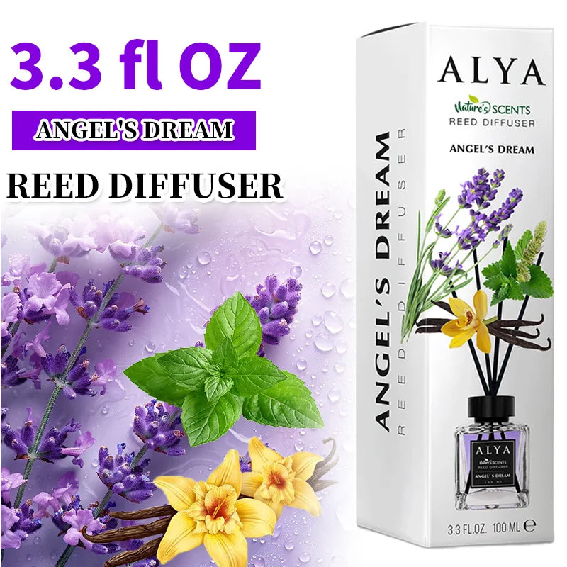 Long-Lasting Essential Oil Air Freshener  3.3 oz Diffuser Set with 4 Incense Sticks