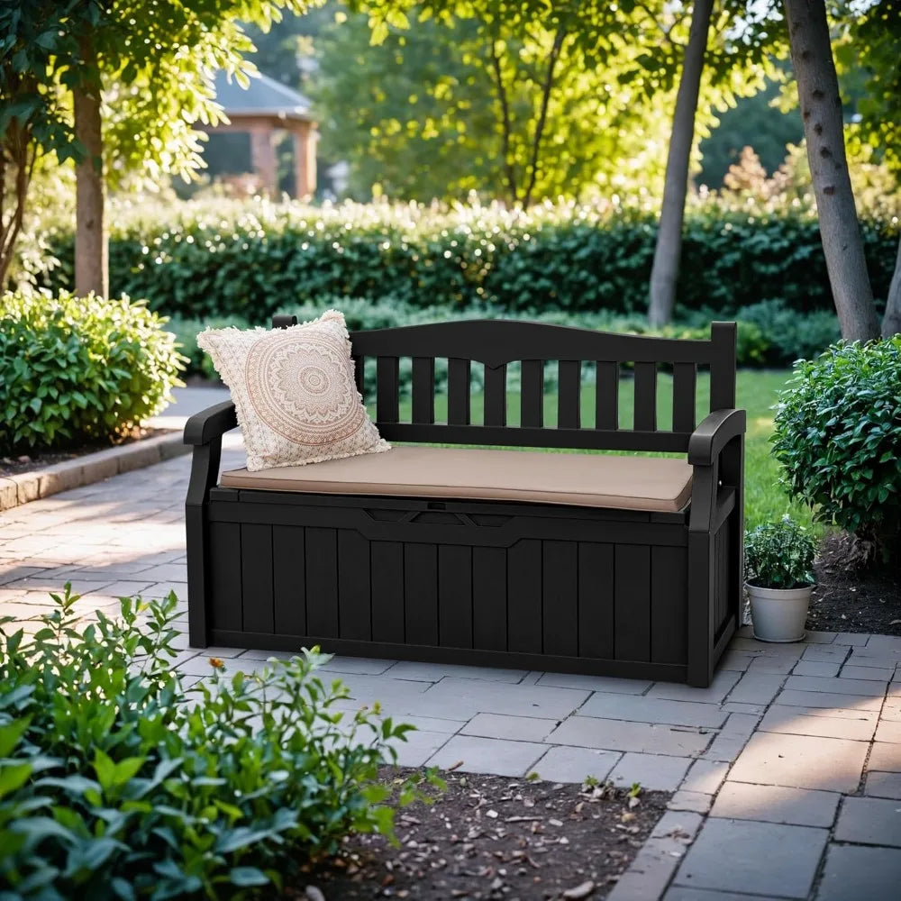80 Gallon Lockable Storage Bench Box for Patio