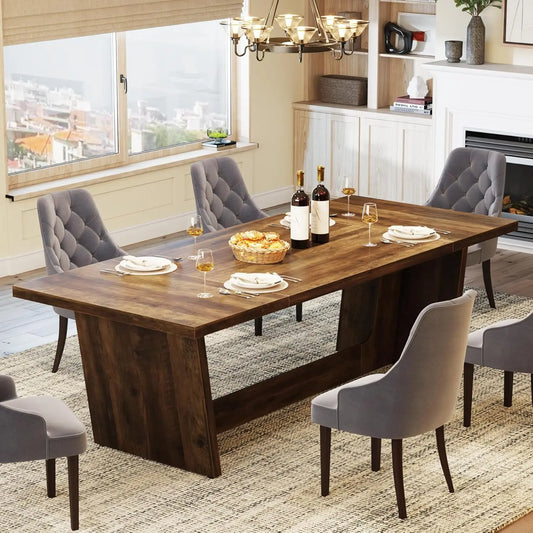 76" Rustic Farmhouse Dining/Kitchen Table