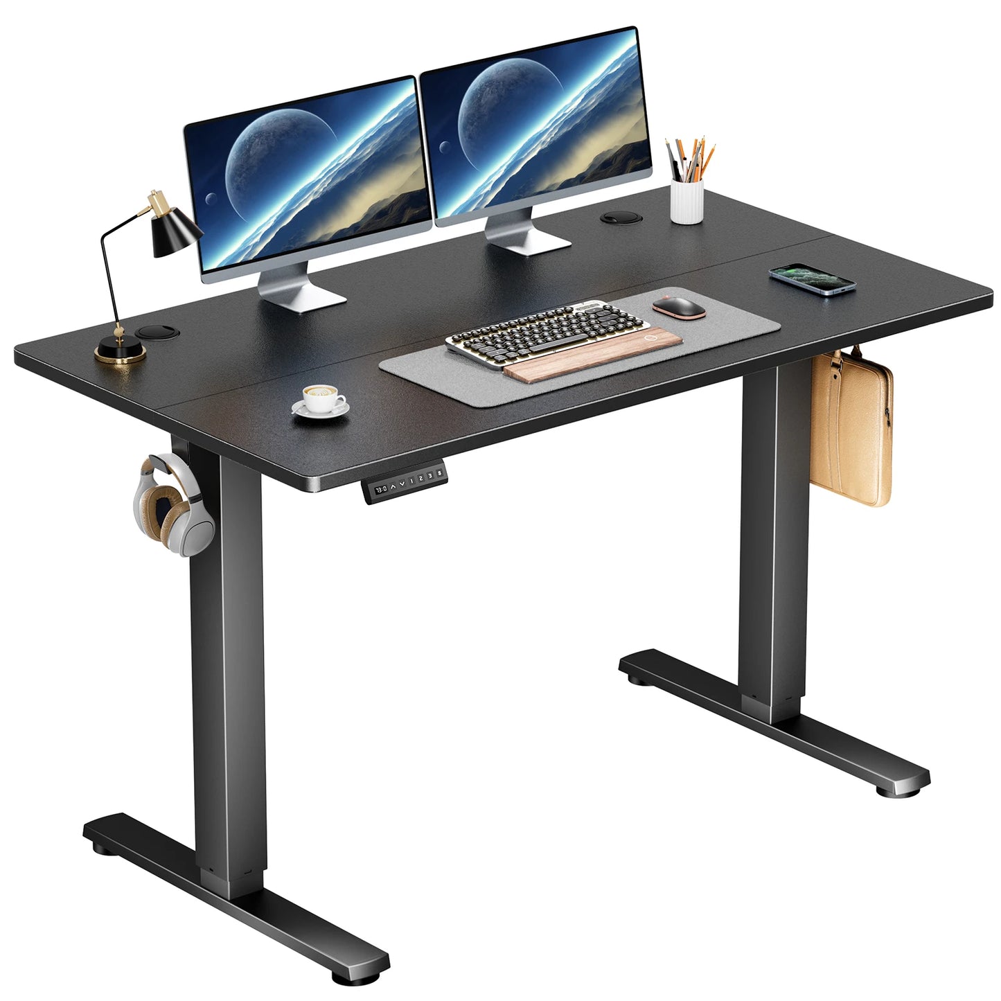 Ergonomic Home or Office Standing or Sitting Electric Computer Desk/ Workstation Height Adjustable 40 x 24 Inch