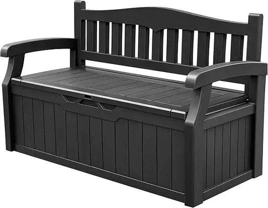 80 Gallon Lockable Storage Bench Box for Patio