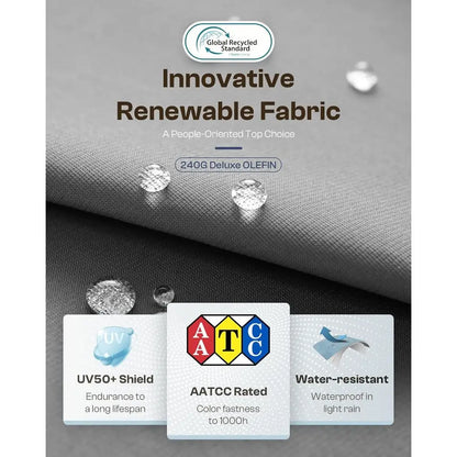 Gray 4-Piece Outdoor Furniture Set with Cushions, Ideal for Patio, and Poolside