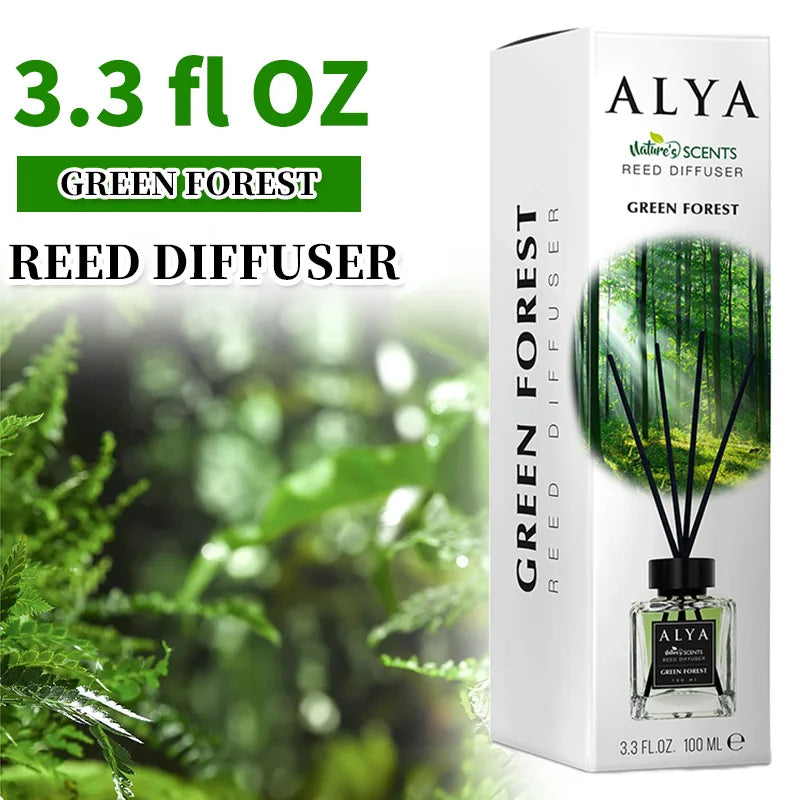 Long-Lasting Essential Oil Air Freshener  3.3 oz Diffuser Set with 4 Incense Sticks
