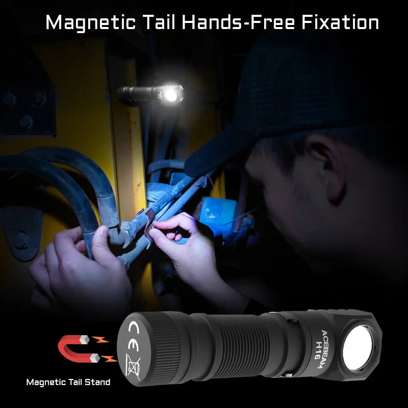LED Right Angle Lightweight Headlamp - AA Battery