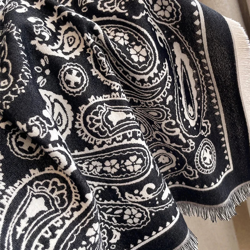 Soft Paisley Design Pashmina Like Winter/Autumn Scarf