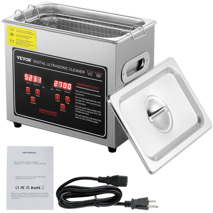 Stainless Steel Ultrasonic Portable Cleaning Machine  2L 3L 6L 10L 22L 30L