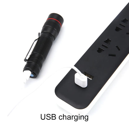 Aluminum Alloy USB Charging LED Flashlight 300 Lumen