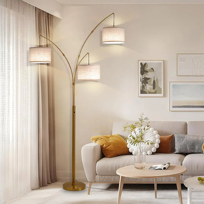Super Bright Arc Floor Lamp Remote Control Stepless Dimmable 80 Inch Mid Century Tree Floor Lamp For Living Room Bedroom Office
